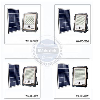 qualité  WAKATEK 300W 100W-400W LED Security Zero Solar Solar Powered Lights with Portable Outdoor Video Camera Street Motion Flood Lamp usine