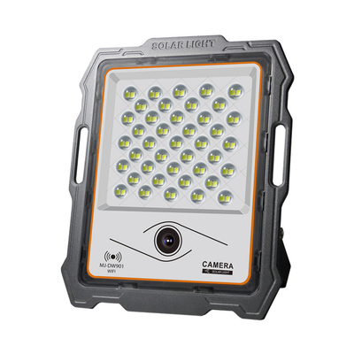Warehouse Easy Operation 100W Solar Street Light With Waterproof Led CCTV Camera Flood Light Radar Detector